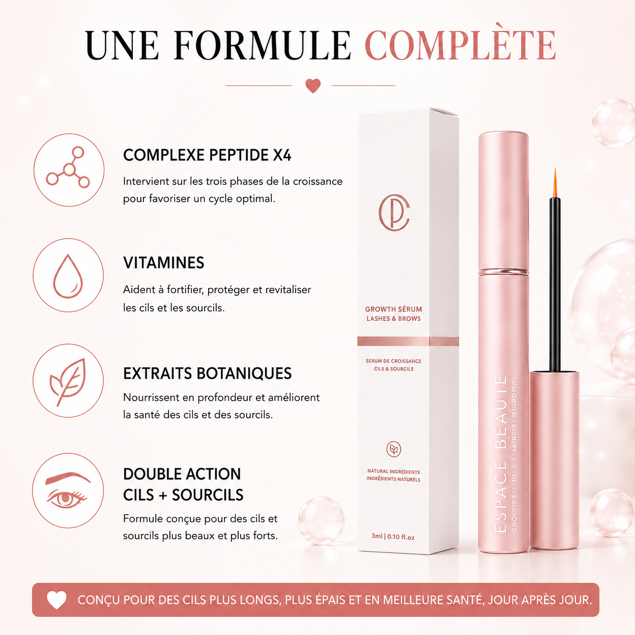 Sérum de croissance cils et sourcils